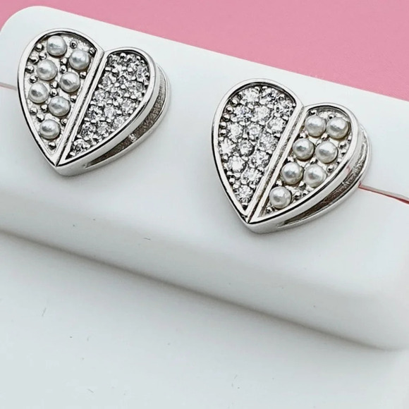 "925 Sterling Silver Cubic Zirconia Earrings, U19254575 - Picture 9 of 11